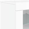 vidaXL Sideboard White Engineered wood, Glass Medium Sideboard