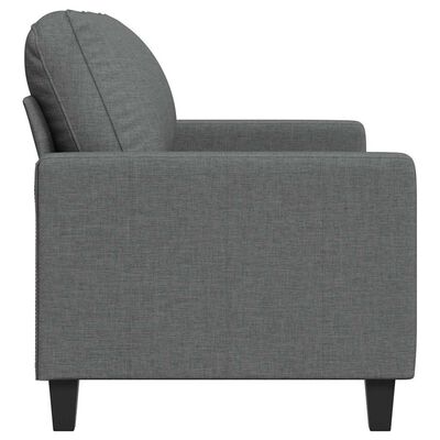 Back view of gray sofa showing rear cushions and legs.