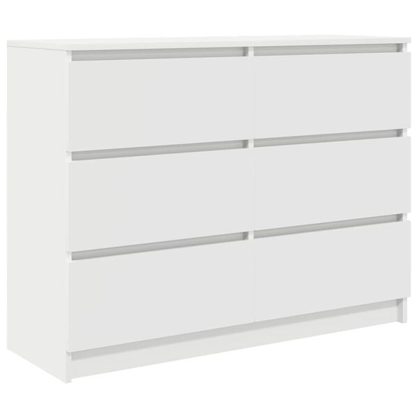 vidaXL Sideboard White Engineered Wood 39.4x13.8x29.9 in Storage