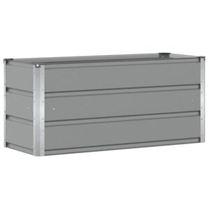vidaXL Planter Light Grey 39.37 x 15.75 x 17.72 in Steel