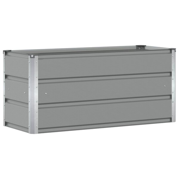 vidaXL Planter Light Grey 39.37 x 15.75 x 17.72 in Steel