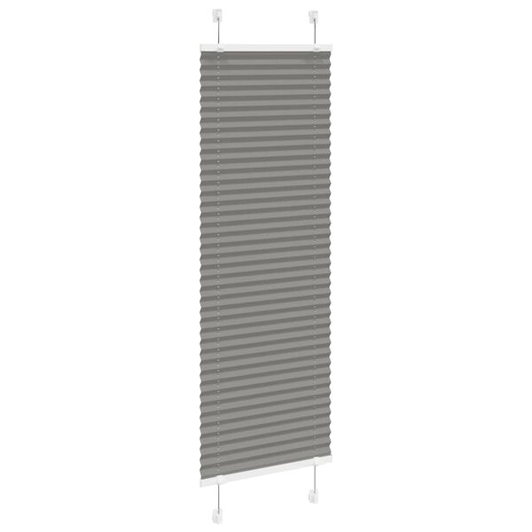 vidaXL Pleated Blind Anthracite 100% Polyester 15.7 x 59.1 in