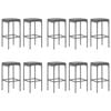 vidaXL Garden Bar Set Gray, Black, Dark Gray