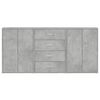 vidaXL Sideboard Concrete gray Engineered wood Medium Sideboard