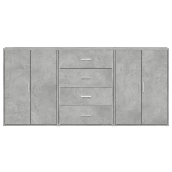 vidaXL Sideboard Concrete gray Engineered wood Medium Sideboard