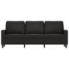 vidaXL 3-seater Sofa Black Velvet (100% polyester), Metal, Textilene