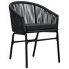 vidaXL Garden Dining Set Black