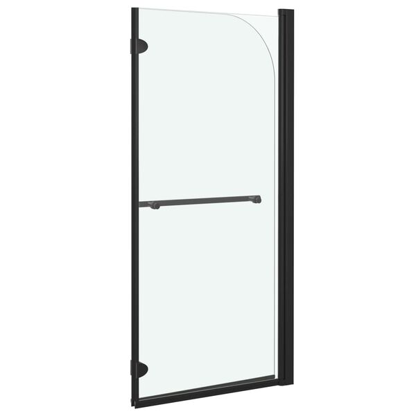 vidaXL Folding Shower Enclosure 2 Panels ESG 47.2"x55.1" Black