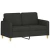 vidaXL Sofa Set Black Fabric (100% polyester), metal, textilene, plywood