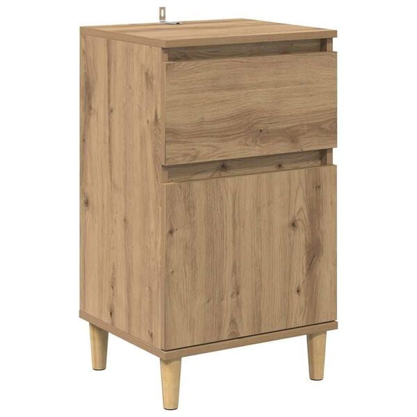 vidaXL Bedside Cabinet Artisan Oak 15.75 x 13.78 x 27.56 in