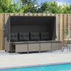 vidaXL Garden Sofa Set Light Grey with Dark Grey Cushions