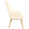 vidaXL Armchair Cream 24.80 x 26.38 x 37.01 in Sherpa Fabric