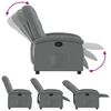 vidaXL Recliner Chair Dark Grey 100% Polyester Fabric, Metal, Plywood