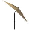 vidaXL Parasol Taupe Polyester, powder-coated aluminum 8.2x8.2 ft