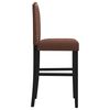 vidaXL Bar Chair Brown and Black Solid rubber wood, fabric (100% polyester)