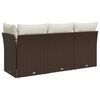 vidaXL Garden Sofa Brown, Cream White