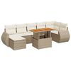 vidaXL Garden Sofa Set Beige PE rattan Standard
