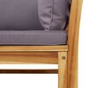 vidaXL Garden Lounge Set Dark Grey, Acacia Wood Solid Acacia Wood, Polyester