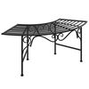 vidaXL Tree Bench Black Steel Medium Durable Circular Tree Bench