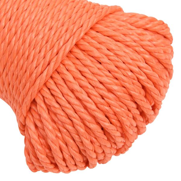 vidaXL Work Rope Orange 0.31 " 82.0 ' Polypropylene