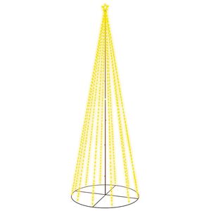 vidaXL Christmas Cone Tree Warm white Powder-coated steel, copper, PVC