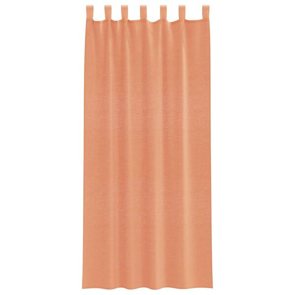 vidaXL Voile Curtains with Loops 2 pcs Terracotta 55.1x88.6"