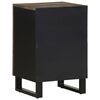vidaXL Bathroom Cabinet Black Solid mango wood, engineered wood, metal