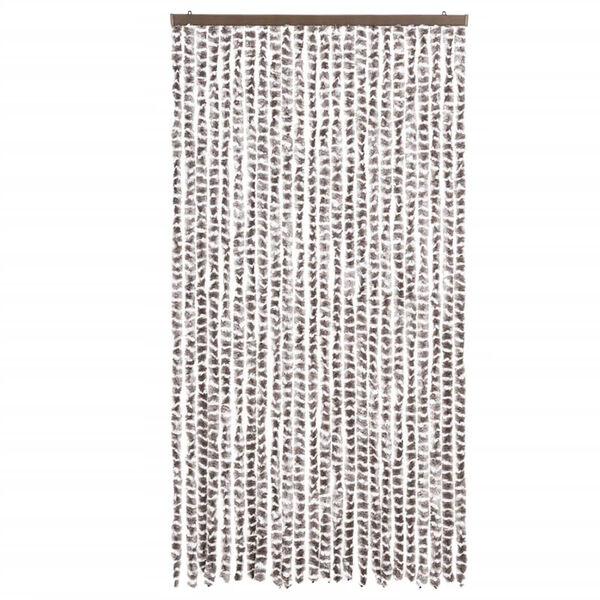 vidaXL Fly Curtain Taupe and White 39.4x78.7" Chenille