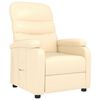 vidaXL Recliner Cream Faux Leather