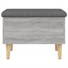 vidaXL Storage Bench Grey Sonoma Engineered Wood Medium Storage Bench