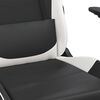 vidaXL Gaming Chair Black and White Faux Leather