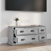 vidaXL TV Cabinet Concrete Grey Engineered Wood 39.4x14.0x17.7 in