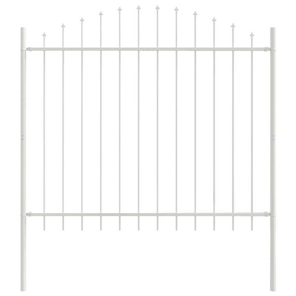 vidaXL Garden Fence 4 pcs White 66.93 x 74.80 in Powder-Coated Steel
