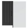 vidaXL Kitchen Wall Corner Cabinet Black Engineered wood Medium