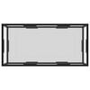 vidaXL Coffee Table Transparent Tempered glass, powder-coated steel