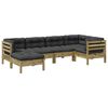 vidaXL Garden Sofa Set Anthracite Vacuum pressure impregnated pinewood