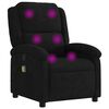 vidaXL Massage Recliner Chair Black Velvet (100% polyester), Metal, Plywood