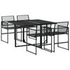 vidaXL Garden Dining Set Black