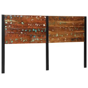 vidaXL Headboard Mixed color Solid reclaimed wood, powder-coated iron