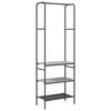 vidaXL Clothes Rack with Shelf Grey sonoma 23.62 x 11.81 x 67.32 in