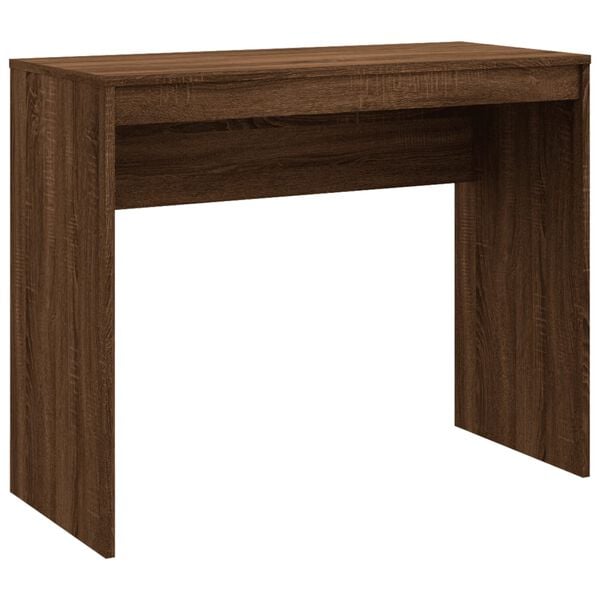 vidaXL Desk Brown oak Engineered wood Small Modern Desk Rectangular