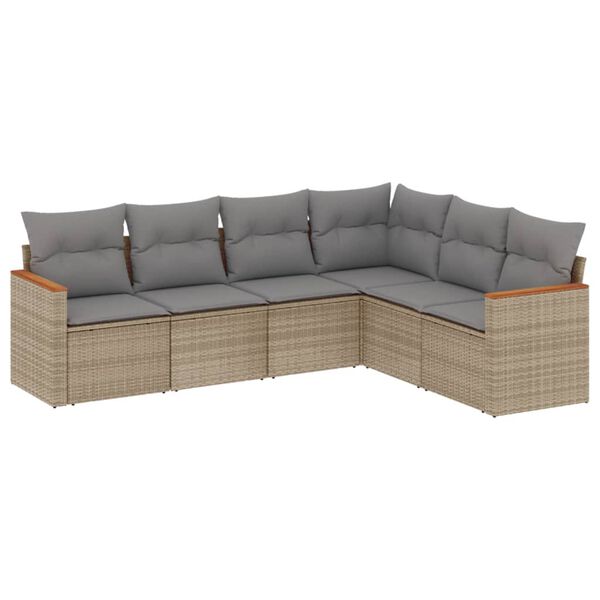 vidaXL Garden Sofa Set Mix beige, Light grey