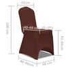 vidaXL Chair Cover Set of 4 Brown Polyester: 90%, Elastane: 10%