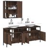 vidaXL Bathroom Cabinet Set Brown Oak