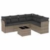 vidaXL Garden Sofa Set Grey PE rattan Large Modular Garden Sofa Set