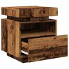 vidaXL Bedside Cabinet Set of 2 Old wood Engineered wood Medium