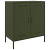 vidaXL Sideboard Olive Green Steel Medium Cabinet Rectangular