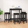 vidaXL Bar Set Black Solid pine wood Medium Durable Bar Set