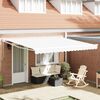 vidaXL Retractable Awning White 157.48" x 118.11" Polyester