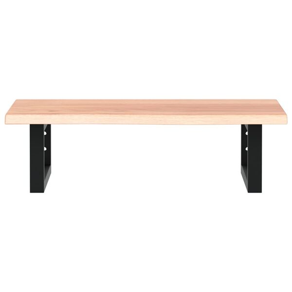 vidaXL Basin Shelf Wall Mounted Steel and Solid Wood Oak